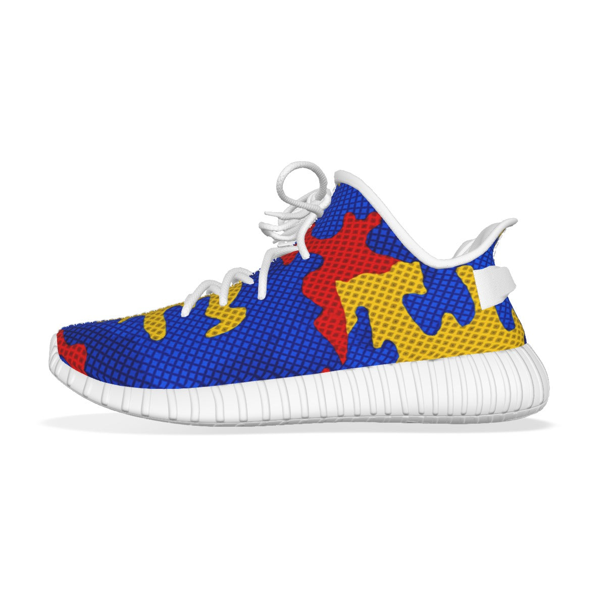 Urban Legend Kansas Jayhawks Blue Red White Camo Coconut Sneakers Shoes