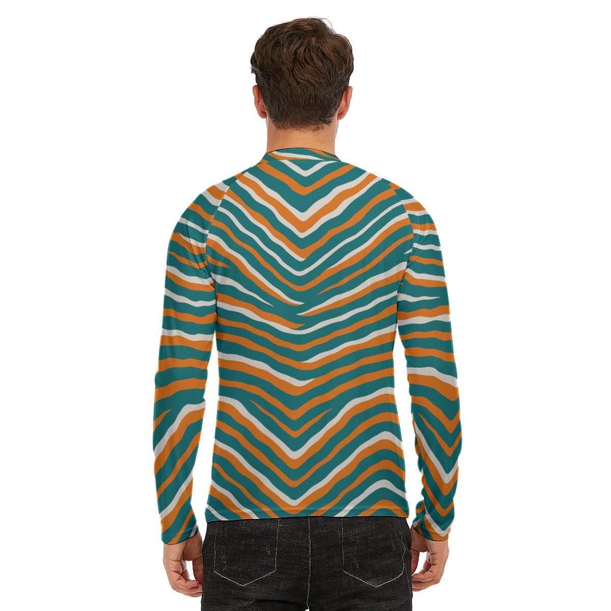 Miami Football Game Day All-Over Print Men's Long Sleeve Tight surf clothing