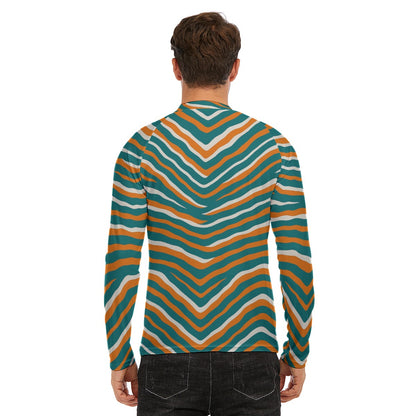 Miami Football Game Day All-Over Print Men's Long Sleeve Tight surf clothing