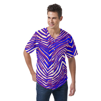 Buffalo Bills Zubaz Men's Short Sleeve Baseball Jersey