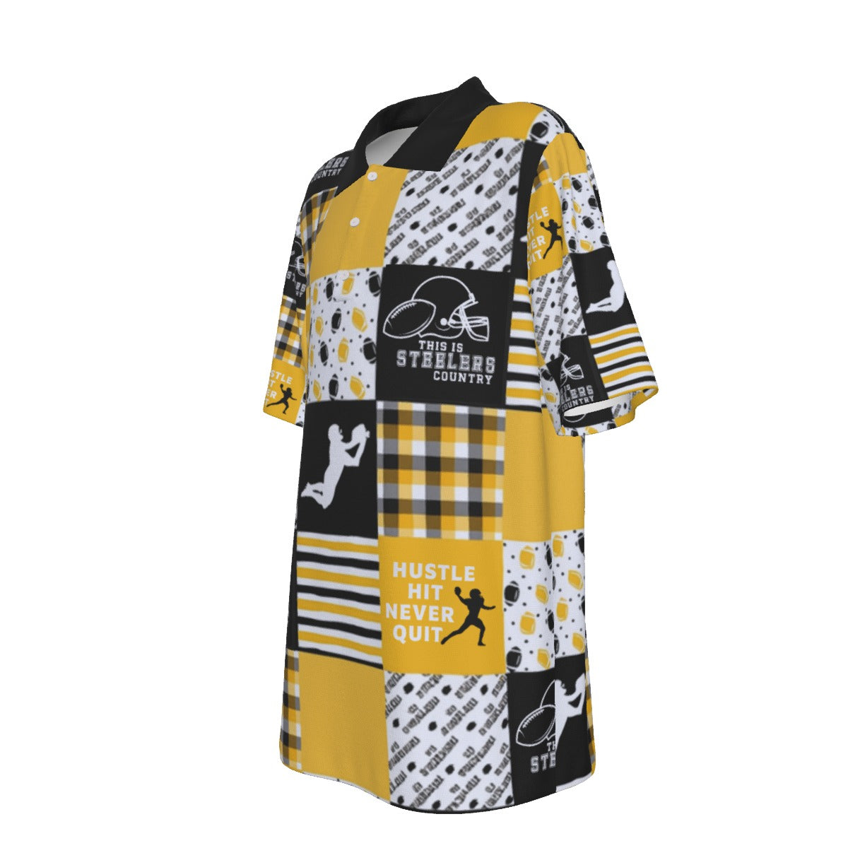 Pittsburgh Steelers All-Over Print Teenage UV Protection POLO Shirt