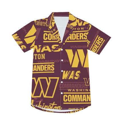 Washington Commanders Men's Deep V-neck Short Sleeve T-shirt