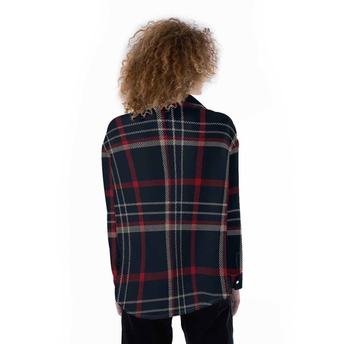 Connecticut - Huskies tartan plaid Women's Satin Shirt