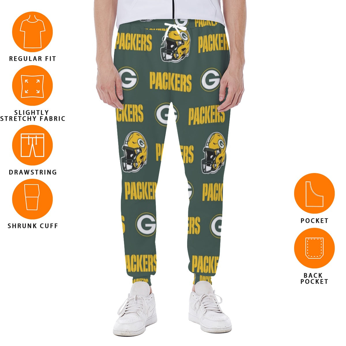 Green Bay Football Game Day All-Over Print Men's Sweatpants