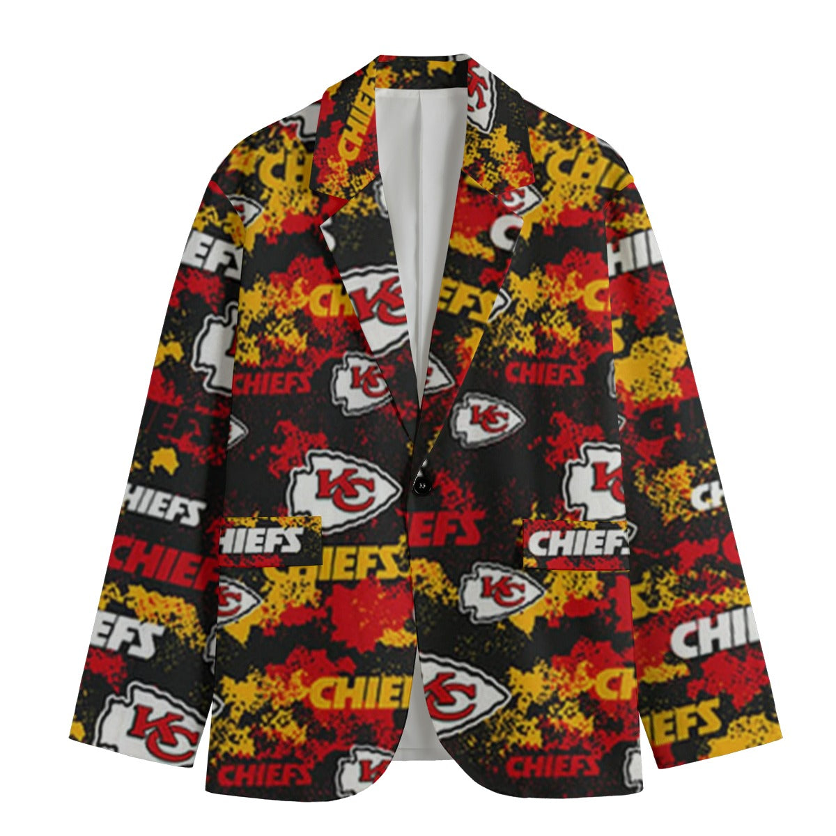 Kansas City Chiefs Suit Flat Lapel Collar Blazer