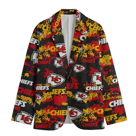 Kansas City Chiefs Suit Flat Lapel Collar Blazer