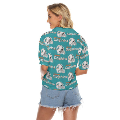 Miami Football Game Day All-Over Print Women's V-neck Shirts