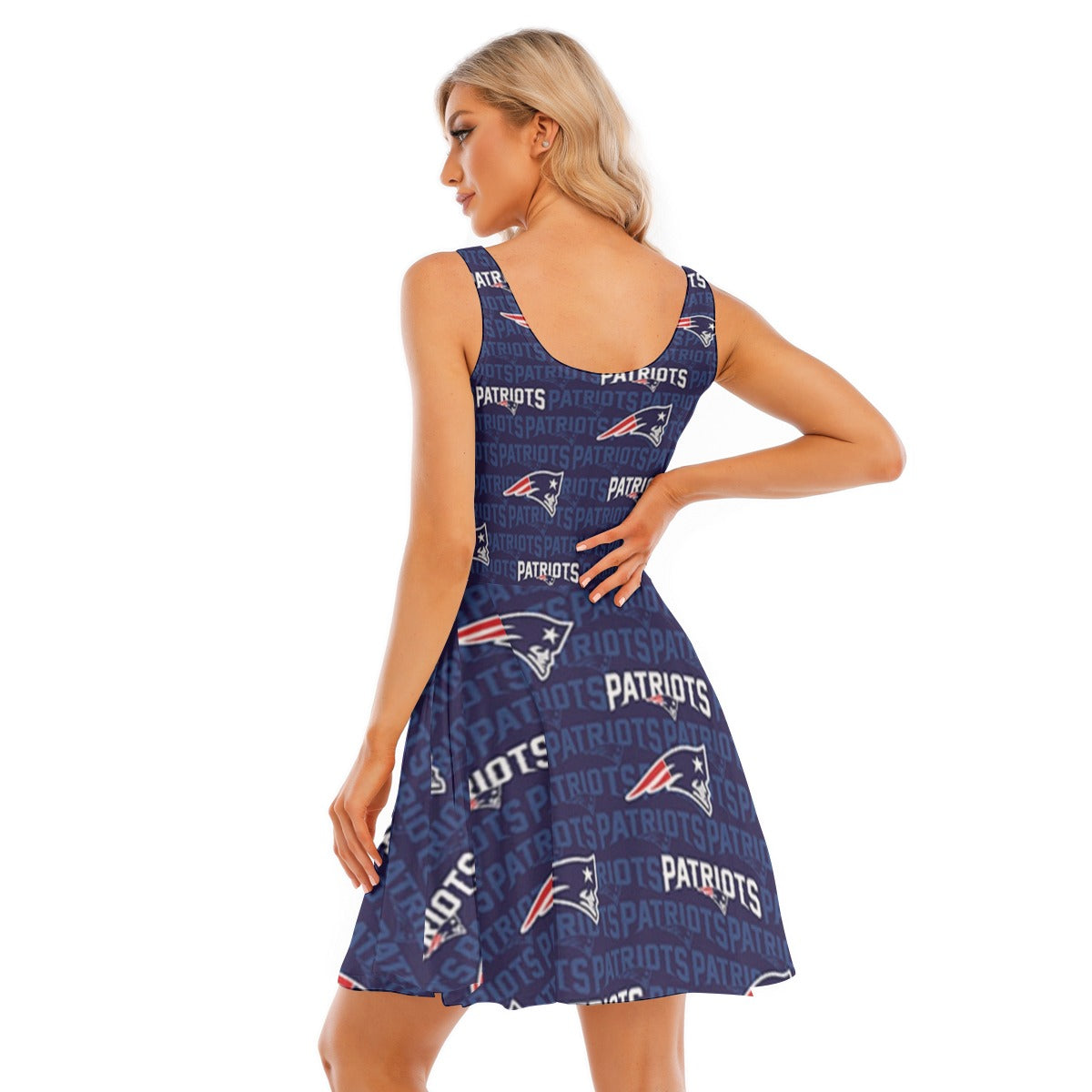 New England Football Game Day All-Over Print Women's Tank Vest Dress
