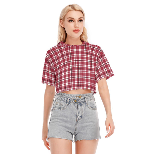 Alabama Tartan plaid Women's Cropped T-shirt | 190GSM Cotton