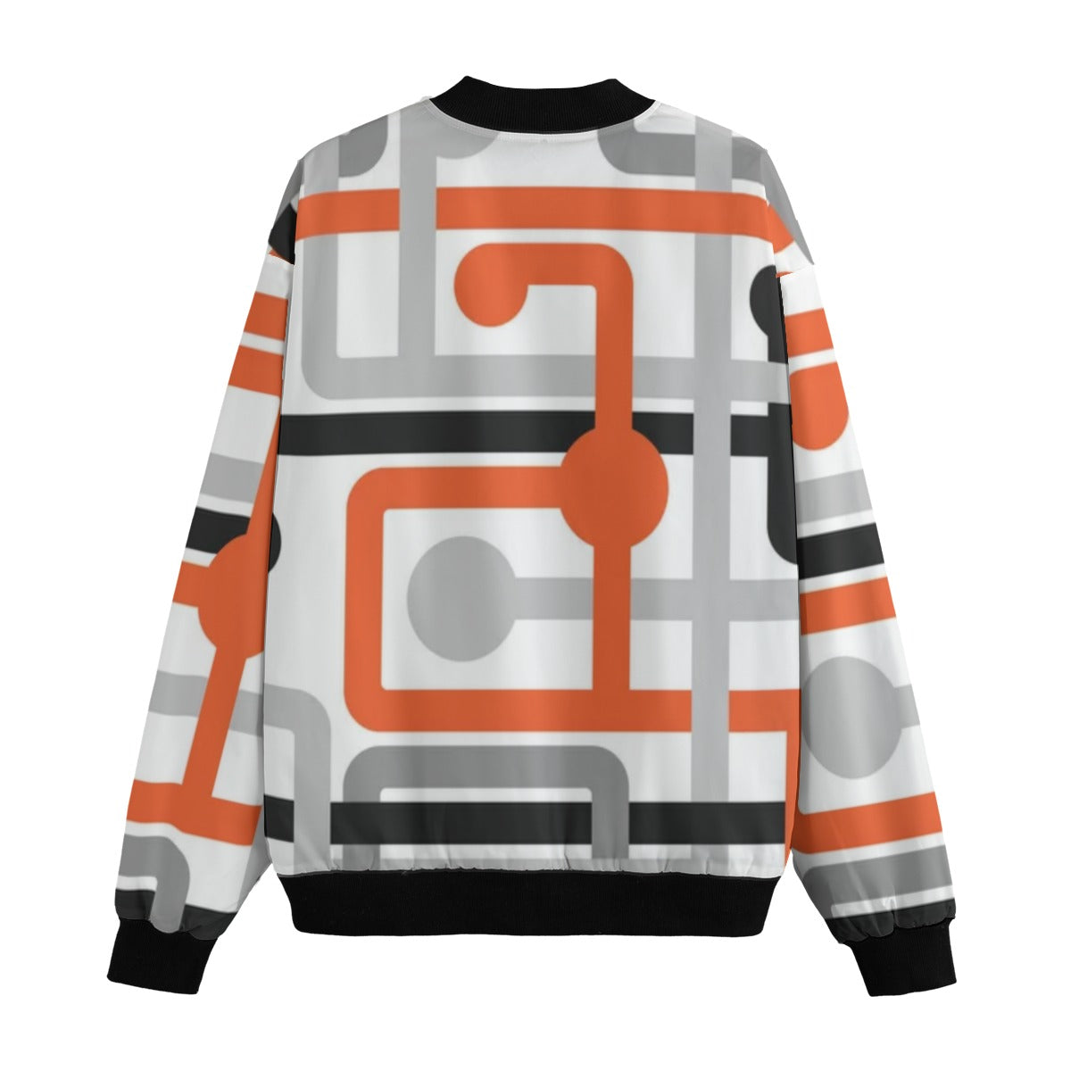 Urban Legend 90s Street Icons – Seamless Colored Lines Fleece Bomber Jacket