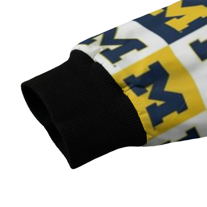 Michigan Wolverines Fleece Bomber Jacket – College Football Streetwear Style