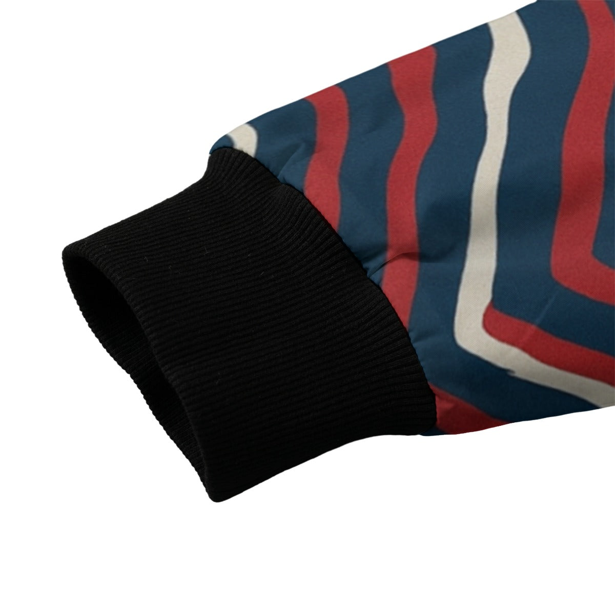 Chaqueta SD Huesca Fleece Bomber Jacket con patrón de cebra en los colores del club