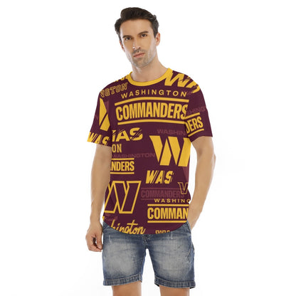 Washington Commanders Men's Short Sleeve Rounded Hem T-shirt