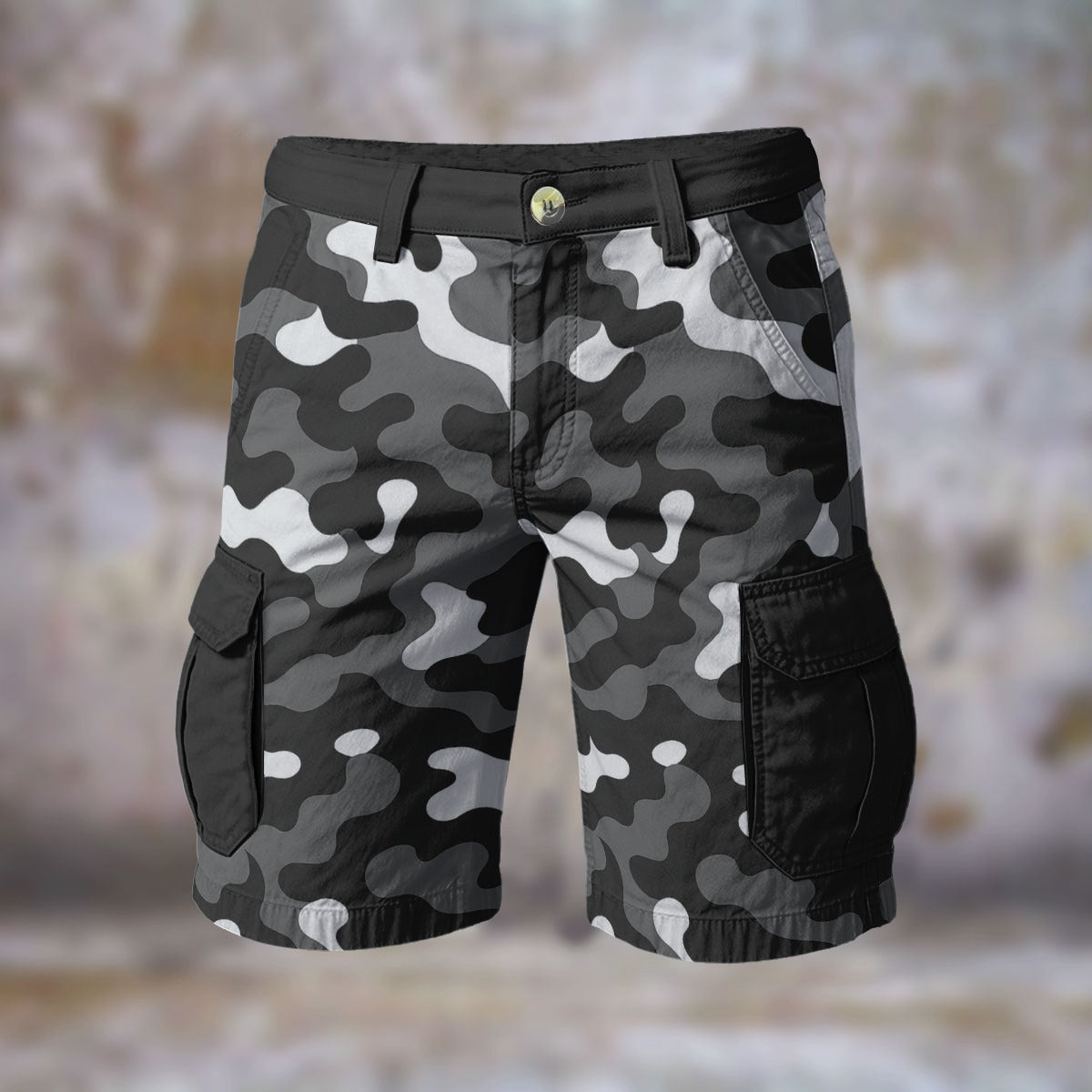 Urban Legend Las Vegas Raiders Black Silver White Camo Cargo Shorts