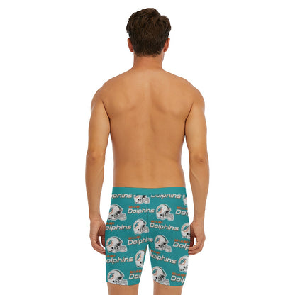 Miami Football Game Day All-Over Print Men's Long Boxer Briefs