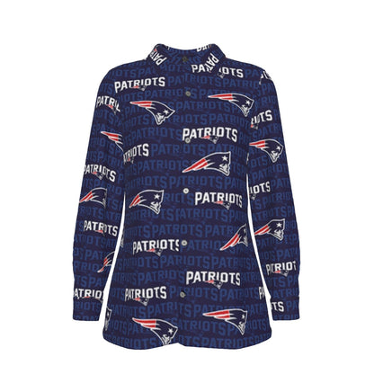 New England Football Game Day All-Over Print Women's Elastic-Back Shirt