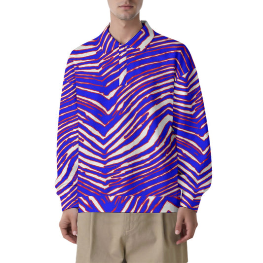 Buffalo Bills Zubaz Unisex Lapel Collar Sweater