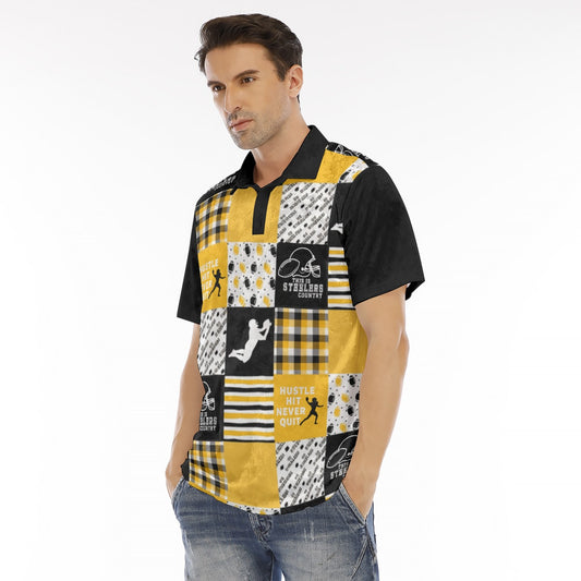 All-Over Print Men's Polo Shirt | Velvet
