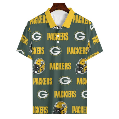 Green Bay Football Game Day All-Over Print Men's Polo Shirt | 180GSM