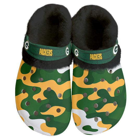 Green Bay Football Game Day Men's Classic Clogs with Fleece