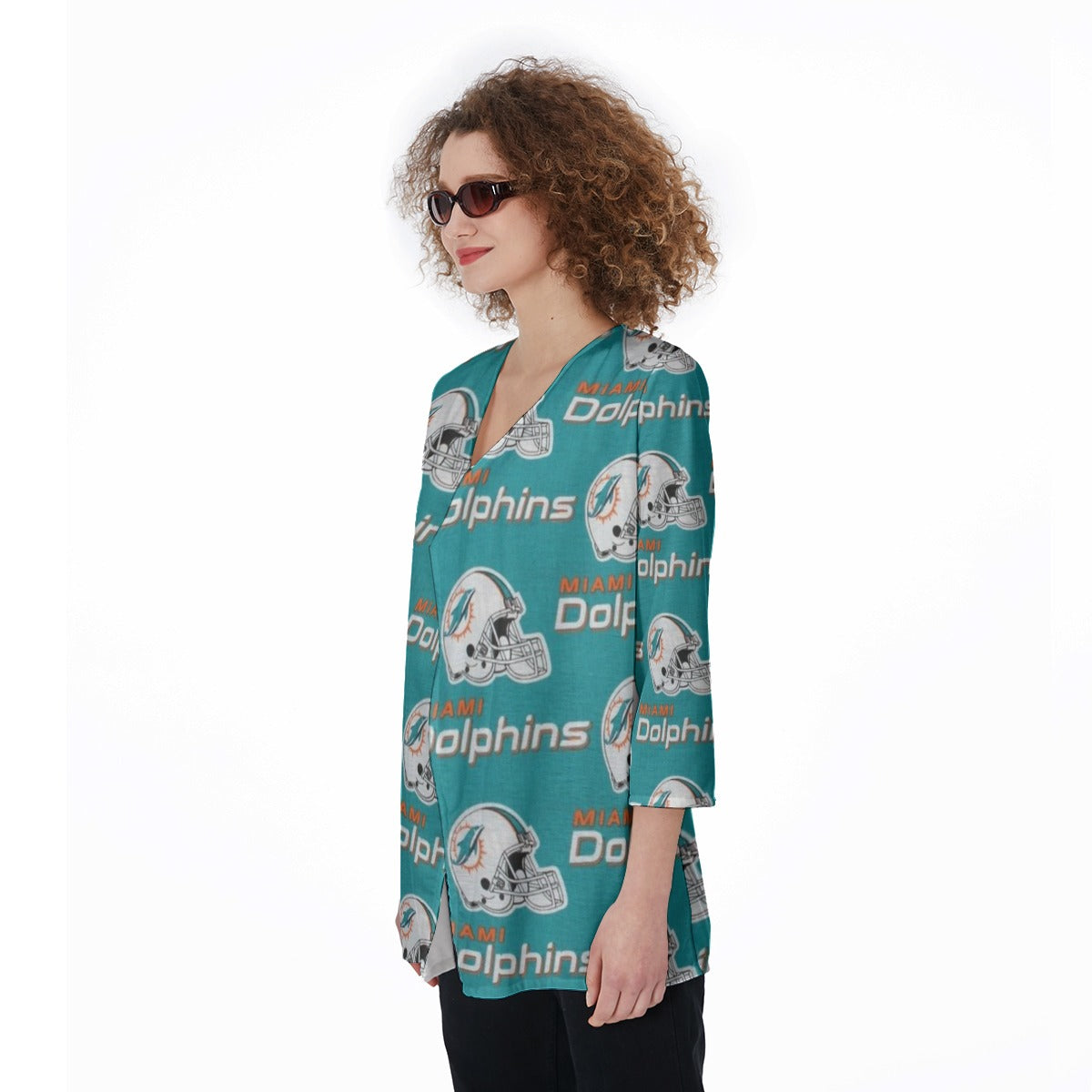 Miami Football Game Day All-Over Print Women's Cardigan| JERSEY