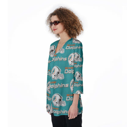 Miami Football Game Day All-Over Print Women's Cardigan| JERSEY