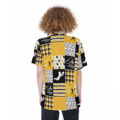 All-Over Print Women's Short Sleeve Shirt With Pocket