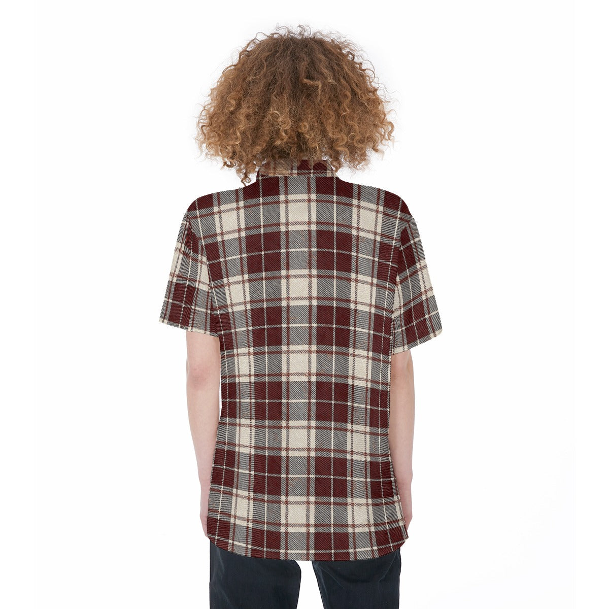 Oklahoma Tartan Plaid Sooners Women's Short Sleeve Shirt With Pocket