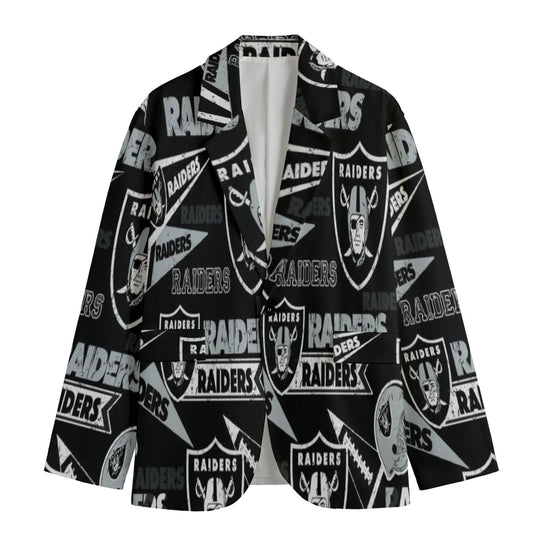 Blazer with Oakland Raiders logo and text on a white background
