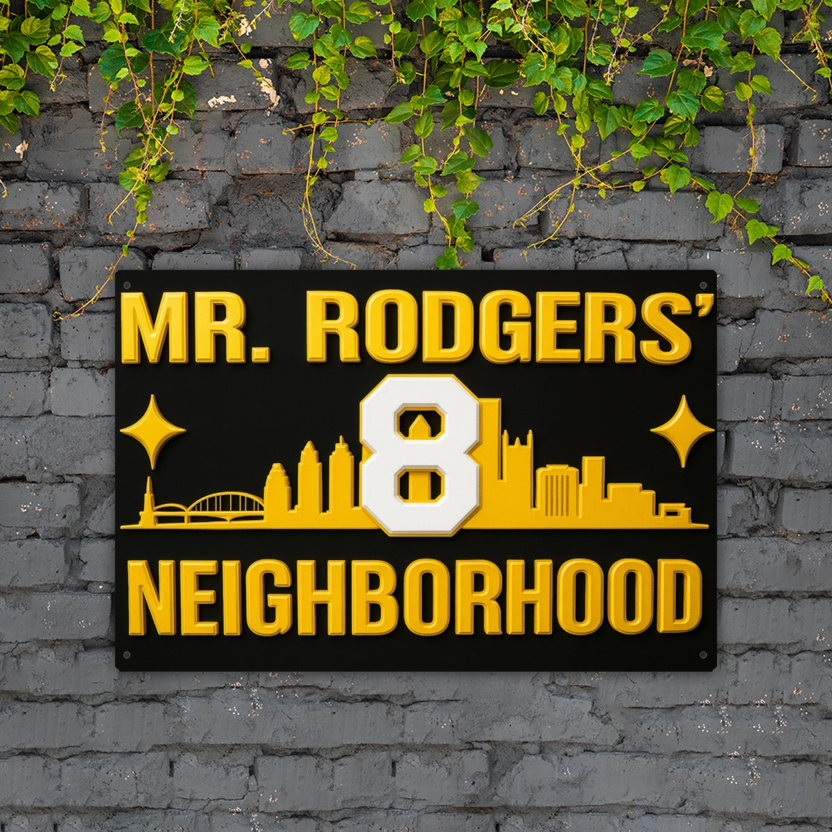 Rectangular Metal Hanging Painting For The USA 3:2