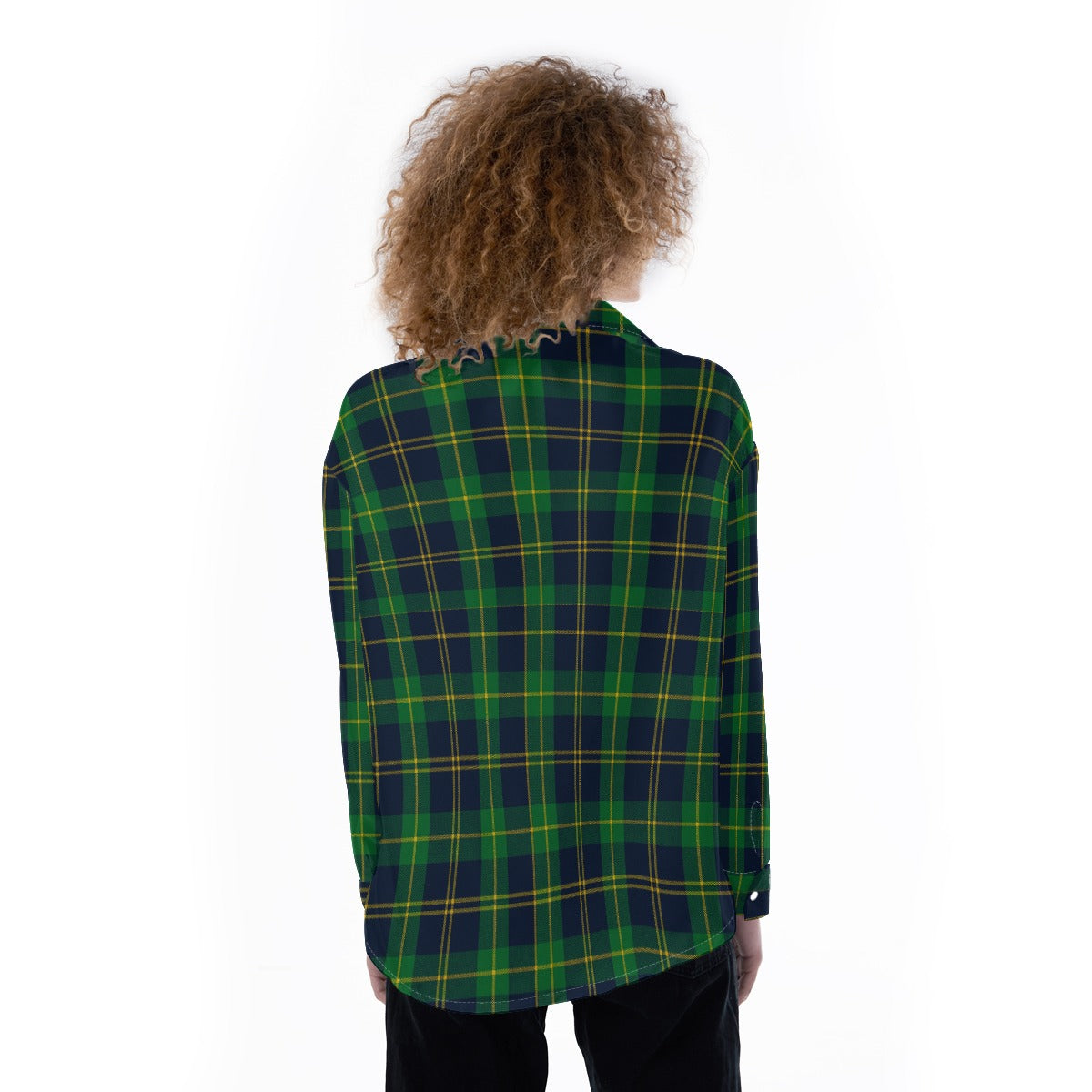 Notre Dame Tartan Plaid Fighting Irish Women's Satin Shirt