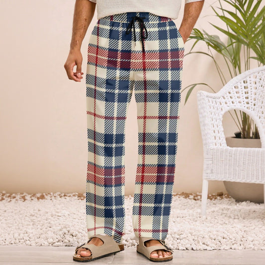 Tartan Plaid Men's Straight pants