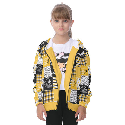 All-Over Print Kid's Heavy Fleece Zip Up Hoodie