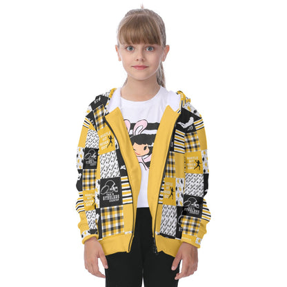 Pittsburgh Steelers All-Over Print Kid's Heavy Fleece Zip Up Hoodie