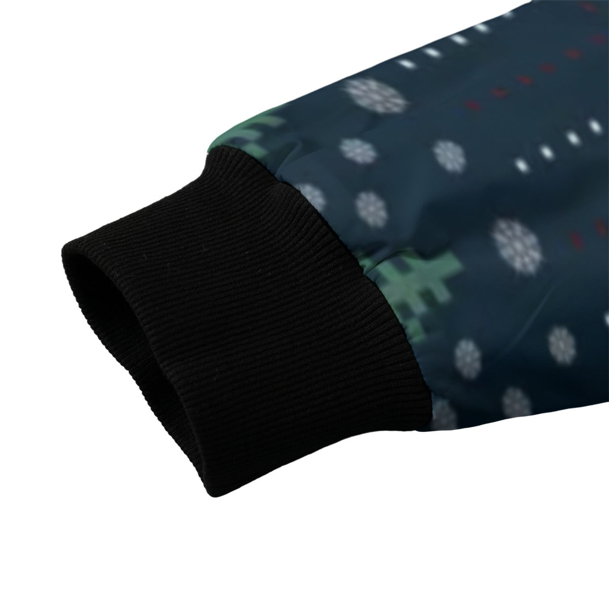 Urban Legend Snow Inspired Pattern Christmas New Year Red Blue Fleece Bomber Jacket