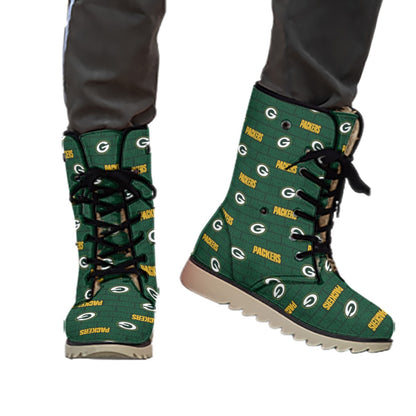 Green Bay Football Game Day All-Over Print Women's Plush Boots