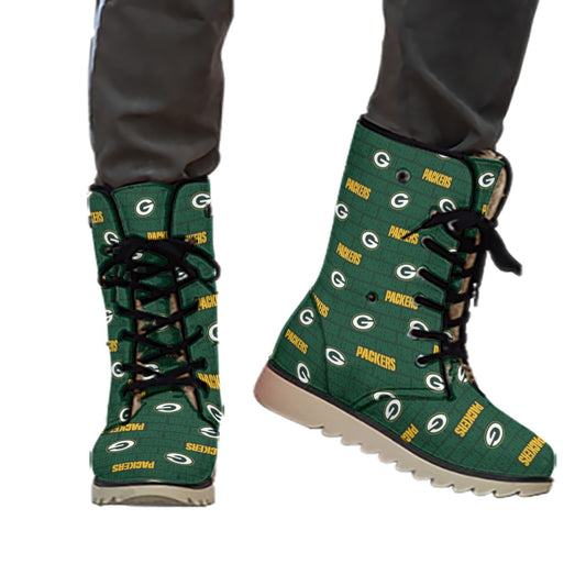 Green Bay Football Game Day All-Over Print Women's Plush Boots