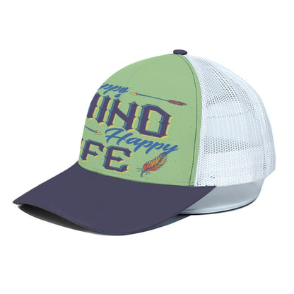 Happy Mind Happy Life Trucker Hat – Positive Energy Cap for Daily Motivation