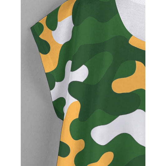 Green Bay Football Game Day All-Over Print Women's Curved Hem T-shirt (Plus Size)