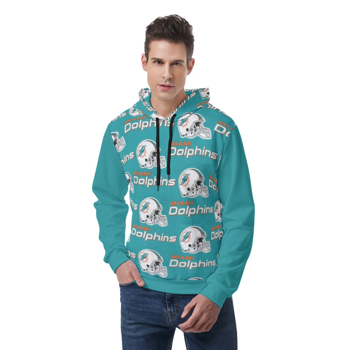 Miami Football Game Day All-Over Print Men's Hoodie With Double-side Print Hood