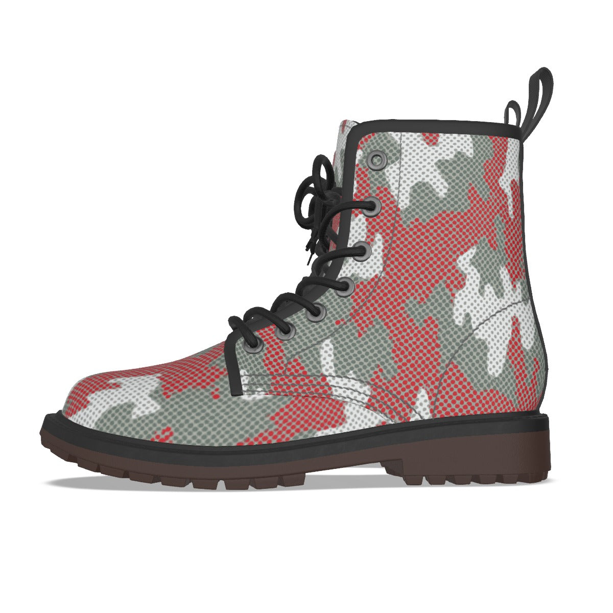 Urban Legend Ohio State Scarlet and Gray Camo Martin Short Boots – Buckeyes-Inspired Streetwear for