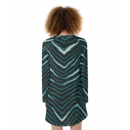 Philadelphia Football Game Day All-Over Print Women's Raglan Sleeve Dress