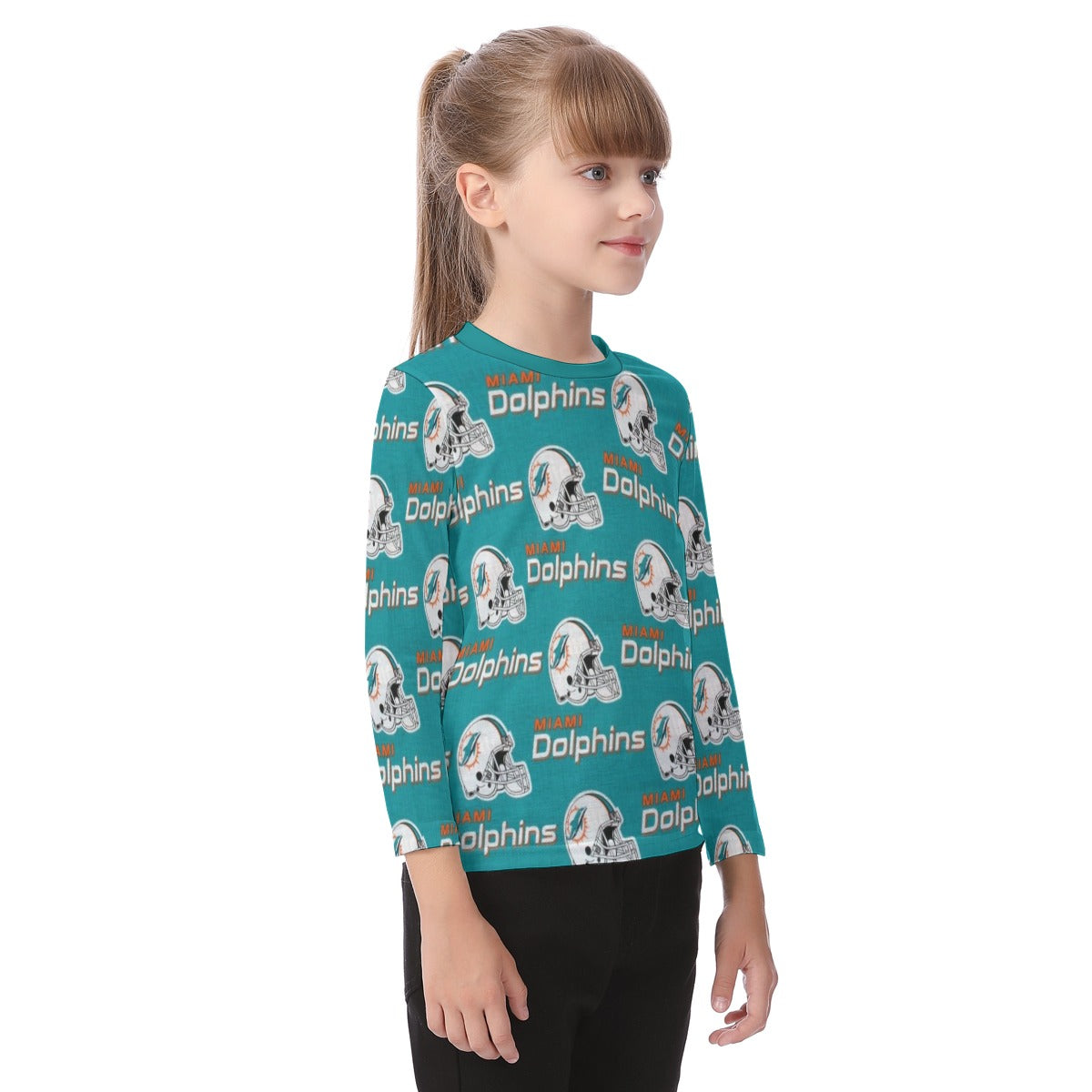 Miami Football Game Day All-Over Print Kid's O-neck Long Sleeve T-shirt