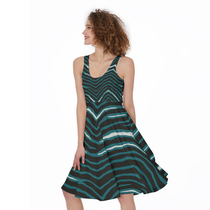 Philadelphia Football Game Day All-Over Print Women's Sleeveless Dress