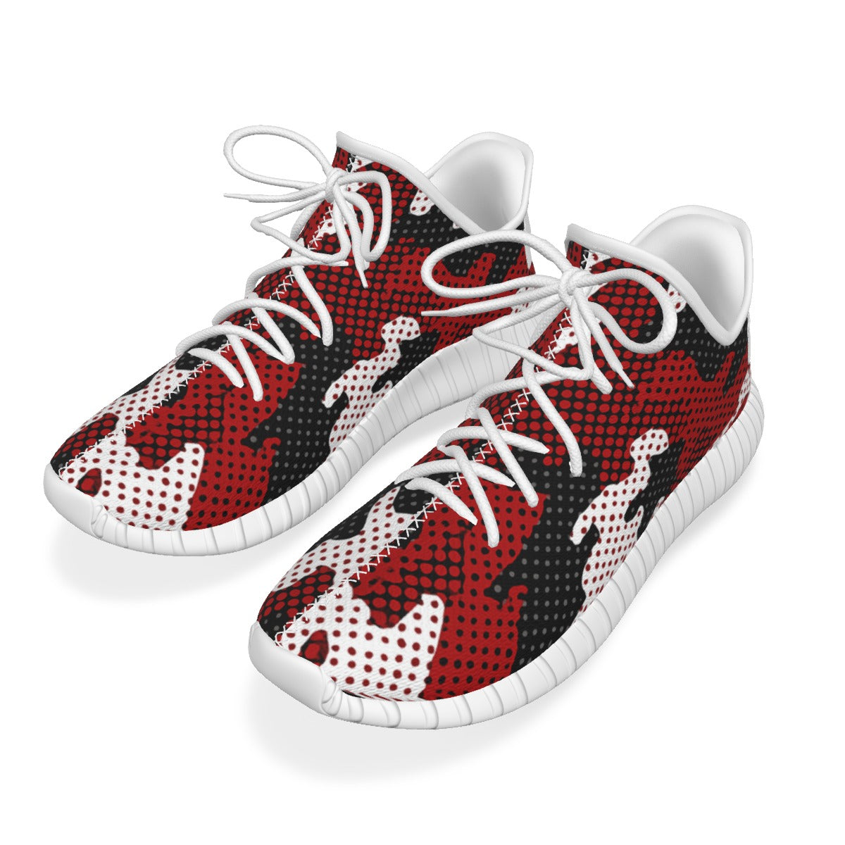 Urban Legend Wisconsin Badgers Red White Black Camo Coconut Sneakers Shoes