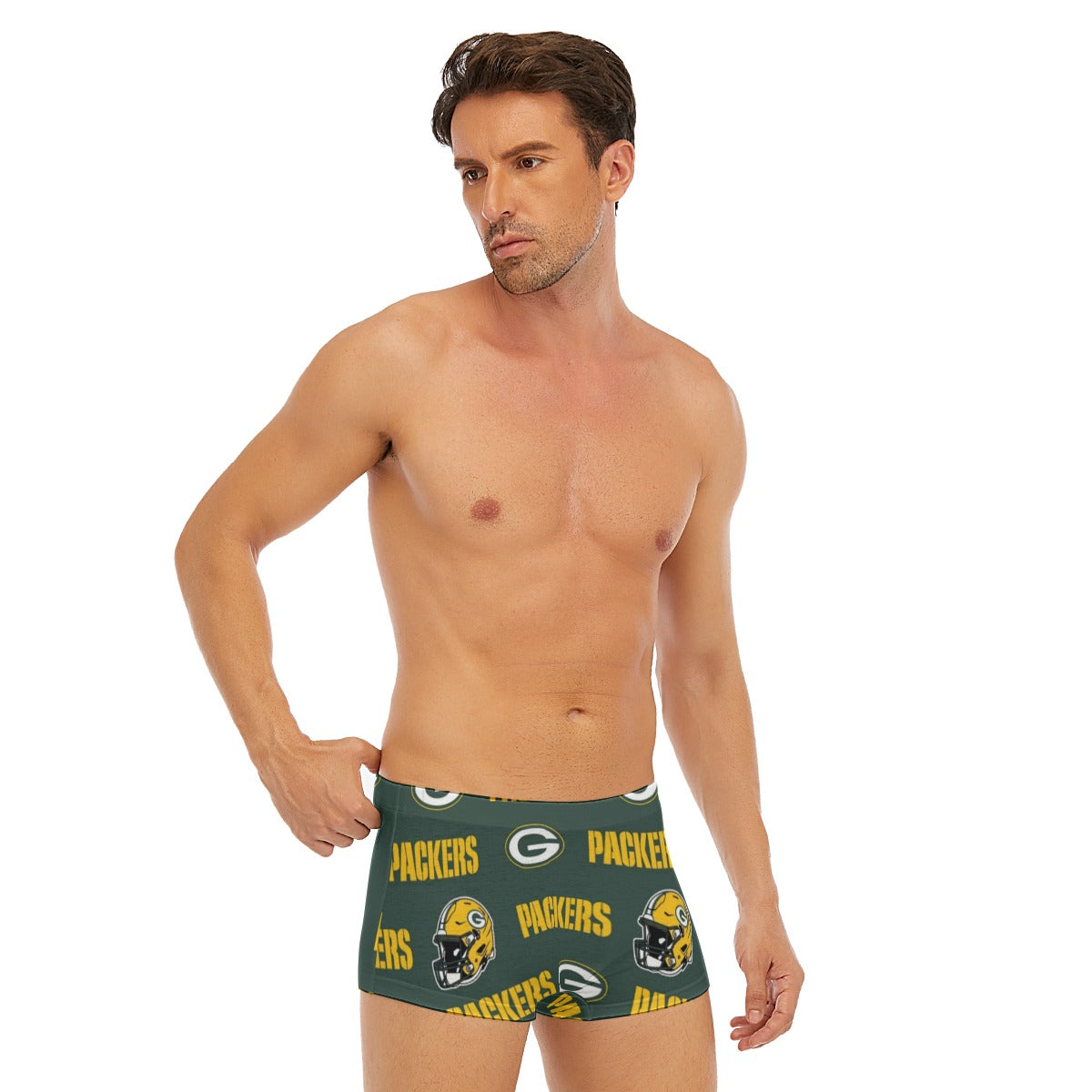 Green Bay Football Game Day All-Over Print Men's Short Boxer Briefs
