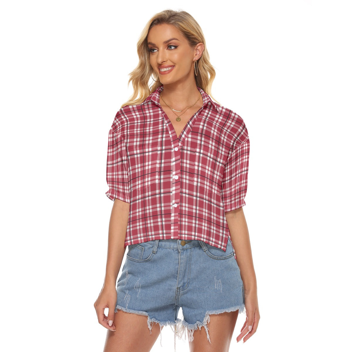Urban Legend Arkansas Razorbacks Tartan Plaid Women's V-Neck Shirt – Bold College Heritage Meets Mod