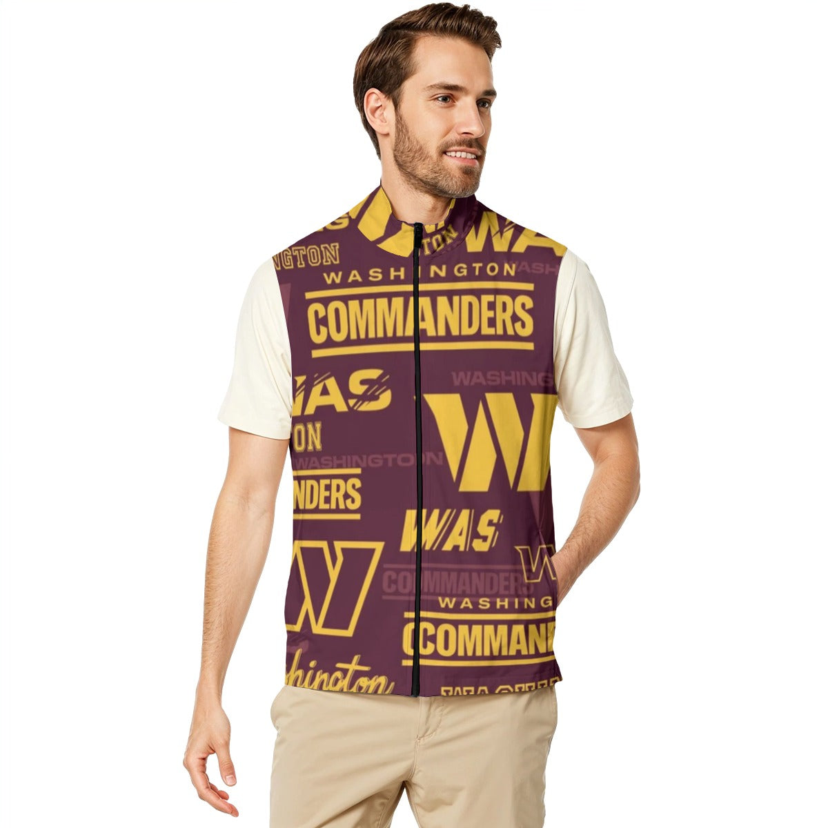 Washington Commanders Men's Stand-up Collar Vest