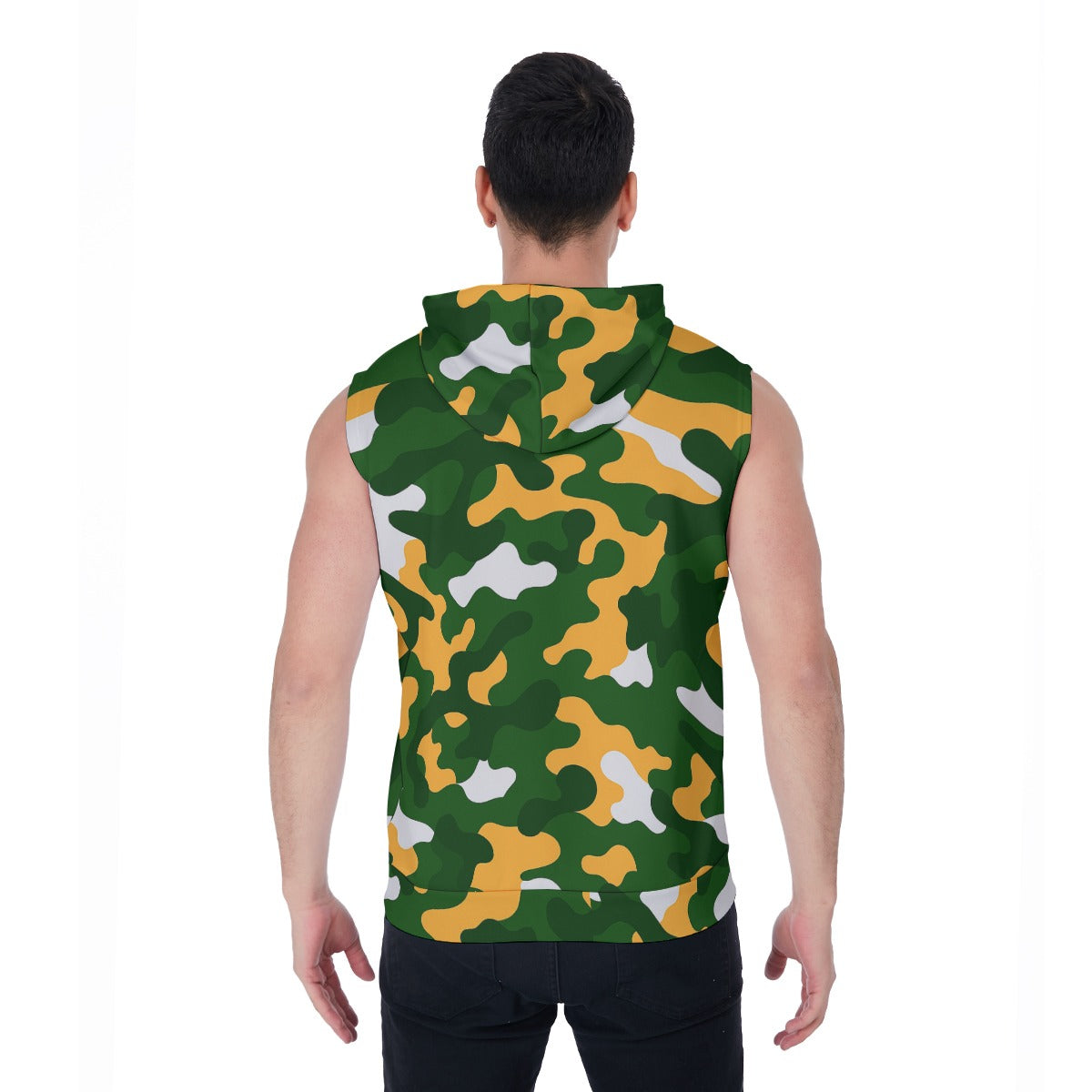 Green Bay Football Game Day All-Over Print Men's Zipper-Up Sleeveless Hoodie