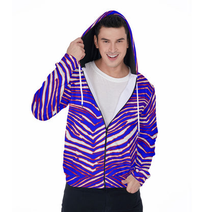 Buffalo Bills Zubaz Men's Mirco Fleece Zip Up Hoodie